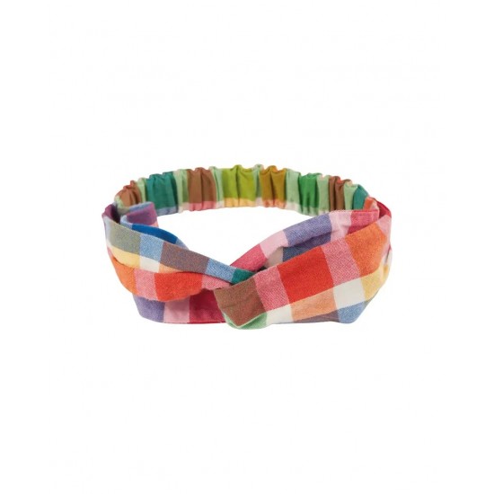 Headband - FRUGI - Hollie - Rainbow Chambray check 