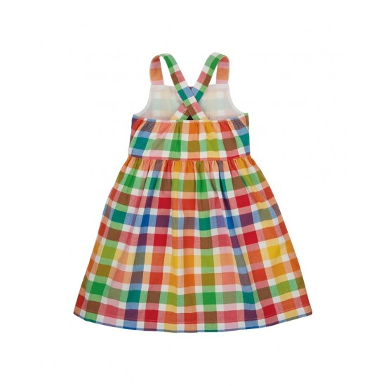 Dress - Frugi - Abigail - Rainbow Chambray Check 