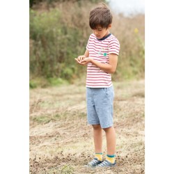 ADULT - TOP - STRIPE - FRUGI - Positivitee - Red Stripe - last size UK 8