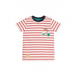 Top - Frugi - Ollie - Red stripe and rainbow-  18-24m, 2-3, 3-4, 4-5, 5-6, 6-7, 7-8, 8-9, 9-10 SS22 flash offer 