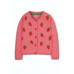 Cardigan - Frugi - Rose - Pink Strawberries 