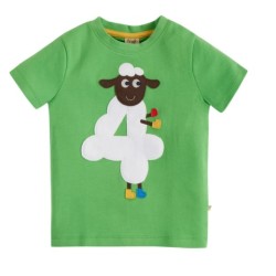 Top - Frugi - Magic - Four - number 4 - Fjord Green Sheep