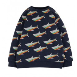 Jumper - Frugi - REX - SHARKS -  Sweatshirt - Navy Indigo Blue Rainbow 