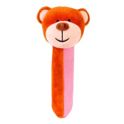 Toys - Rattle - BEAR - Squeakaboos - Pink  - from 0m
