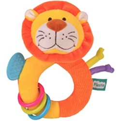 Toys - Rattle - LION - RING - Sensory - Ringaling with Teether