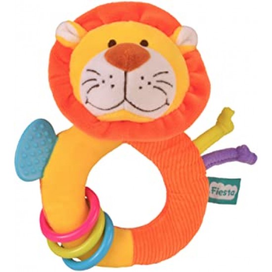 Toys - Rattle - LION - RING - Sensory - Ringaling with Teether 