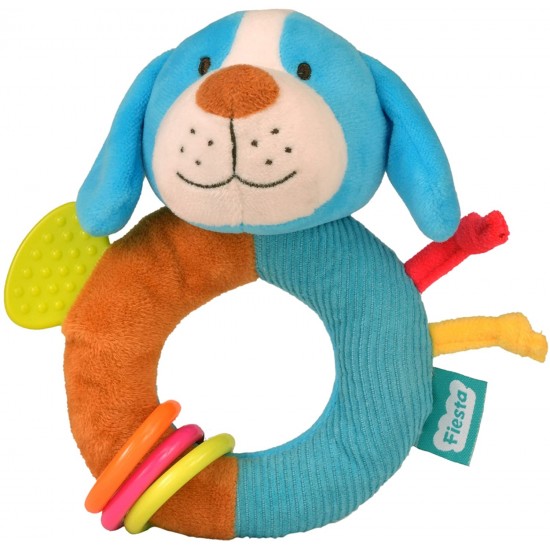 Toys - Rattle - DOG - Ringaling - Teether - Blue Dog