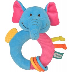 Toys - Rattle - ELEPHANT - RING - Sensory - Ringaling with Teether 