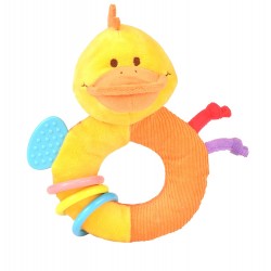 Toys - Rattle - DUCK - RING - Sensory - Ringaling with Teether