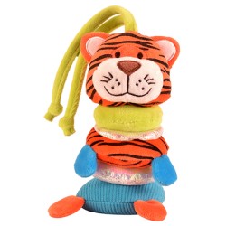 Toys - Rattle - TIGER - Sensory Buzzy Body - Soft and strechy