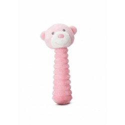 Toys - Rattle - BEAR - PINK - Stick Squeak