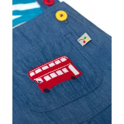 Trousers - Dungarees - FRUGI - BUS -  Hopscotch Chambray Denim - Blue stripe - London BUS Transport