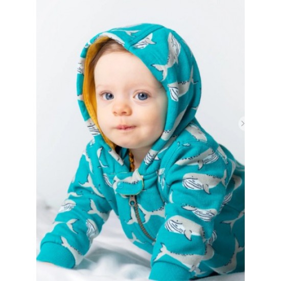 Snuggle Suit - Baby and Toddler - FRUGI - WHALES - last size