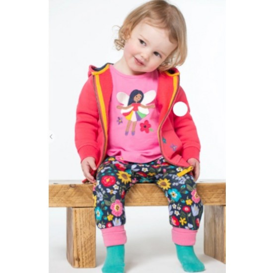 Trousers - Parsnip Pants - FRUGI - Flowers and bees - Indigo Pollinators