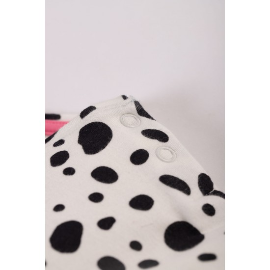 Set - 2pc - Frugi - Laonni - Top and pink leggings- Dalmatian