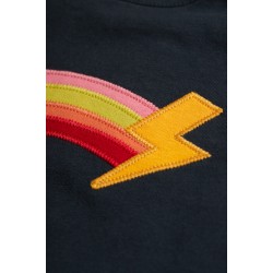 Top - Frugi - Lizzie - STAR - Indigo rainbow shooting star 