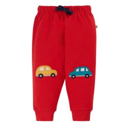 Trousers - Crawlers - Frugi - CARS - Red