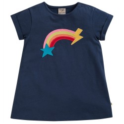 Top - Frugi - Lizzie - STAR - Indigo rainbow shooting star 