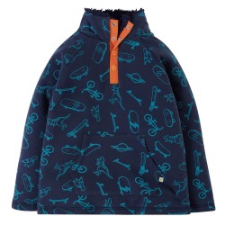 Fleece - Frugi - CITY Adventure - Indigo blue skate boards, dinos and more