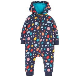 Snuggle Suit - RAINBOW - DOTS - Baby and Toddler - FRUGI - Indigo Dalmatian Rainbow Multi