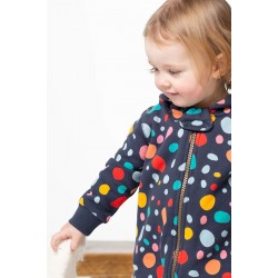 Snuggle Suit - Baby and Toddler - FRUGI - DOTS - Indigo Dalmatian Rainbow 