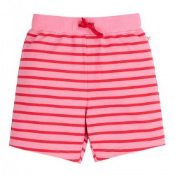 Shorts - Frugi - Sammie - True Red Mid Pink Stripe 