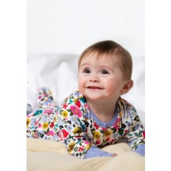Babygrow - GARDEN - Frugi - Flowers Bees and Butterflies - Pollinators  