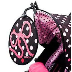 Pram Accessories - SUN SHADE - My Buggy Buddy - Foldable -  Pink Bow - UPF 50+ protection - last one 