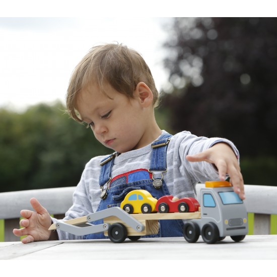 Toys - Vehicles - Classic World - CAR TRANSPORTER - Vehicle carrier - from 2yr  - cars and colours vary - from 2yr