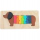Toys - Jigsaw and Puzzles - DOG - Dachshund Sausage Dog - Shape Sorting Rainbow Puzzle - 11 pcs  - last one