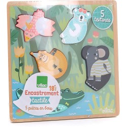 Toys - Jigsaw and Puzzles - JUNGLE - Sensory - Touch and Feel Puzzle - animals - 18m
