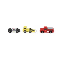 Toys - Vehicles - CARS - Service Cars set - a tow truck, a fire engine and a police car.