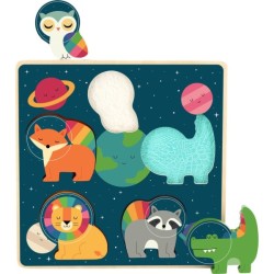 Toys - Jigsaw and Puzzles - SPACE - Sensory - Touch and Feel Puzzle - animals - 18m