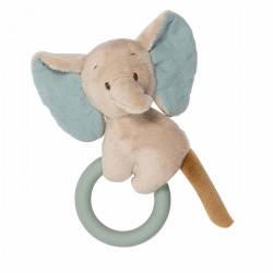 Toys - Rattle - Elephant - Soft Toys - Rattle with TEETHER - Unisex