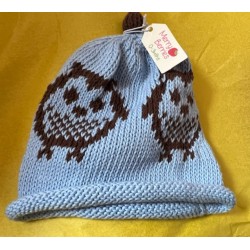 Hat - Baby - Luxury - 100% cotton - PINK OWL  