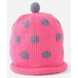 Hat - Baby - Merry Berries - Luxury - 100% cotton - Fuchsia purple spot - last size 