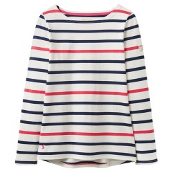 ADULT - TOP - JOULES - Harbour - Navy Raspberry Stripe 