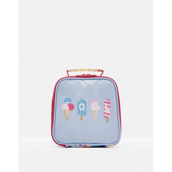 Bag - Lunch Box - JOULES - ICE CREAM LOLLY - Sky Blue and Yellow with pink box - last one  