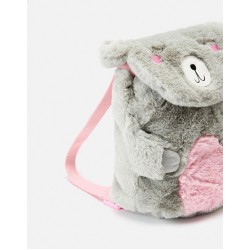 Bag - TODDLER - JOULES - Teddy with PINK Tummy - H 25.5cm x W 20cm x D 10.5cm - last one 