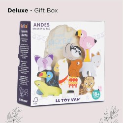 Toys - STACK - Wooden - Andes - Stacking Animals in a bag - 18m plus
