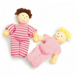 Toys - Wooden - FIGURES -  Le Toy Van  - Lalababy Small Doll - Rose bud  - Baby girl blond hair OR  baby boy brown hair