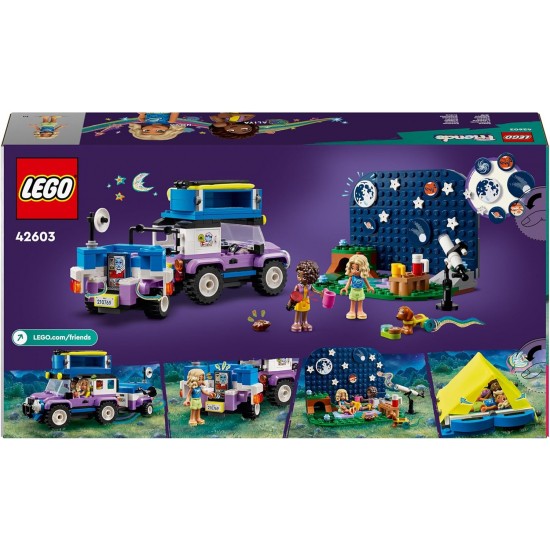 LEGO - FRIENDS - 42603 - Stargazing Camping Vehicle Set with 4x4 Car Toy - 7yr plus