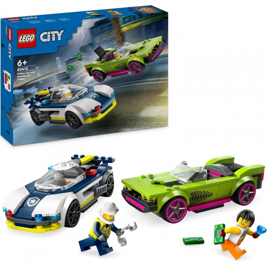 LEGO - CITY - 60415 - Police Car and Muscle Car Chase