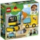 Lego - DUPLO - 10931 - Town Truck & Tracked Excavator Construction Vehicle - last one - Box slightly damaged  from display) 