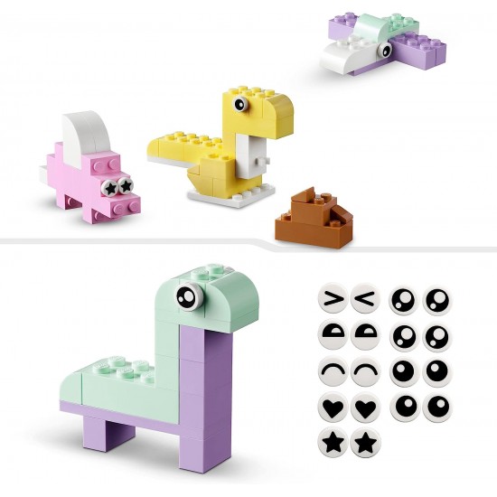 LEGO - CLASSIC - 11028 - Creative Pastel Fun - with Models; Ice Cream, Dinosaur, Cat  - from 5 yr