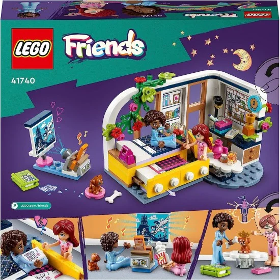 LEGO Friends Aliya's Room Building Set 41740 Collectible Toy Set, Pretend  Play Mini Sleepover Party Bedroom Playset, Great Gift for Girls Boys Kids