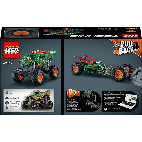 Lego - TECHNIC - 42149 - Monster Jam Dragon Truck  - 2 in 1 pull back car - flash sale offer