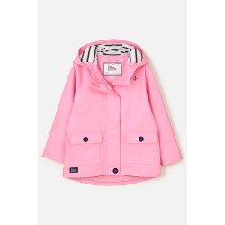 COAT -  PLAIN - PINK - HEIDI - PINK  with blue stripe lining 