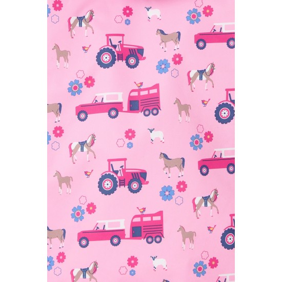 COAT - OLIVIA - PINK - Blushed Pink - TRACTOR Farm Print - last size