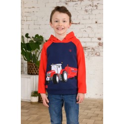 Hoody - FARM - TRACTOR - JACK - Sweatshirt - RED - last 4-5 and 5-6y
